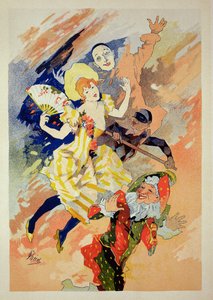 Reproductie van een poster voor een pantomime, 1891